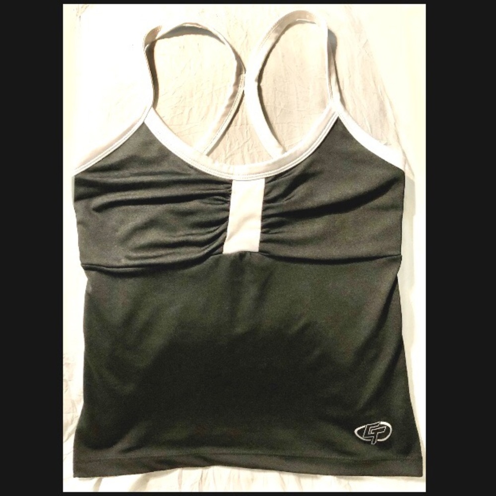 GAME TIME black with white trim fitted sport tank sizeM  good condition - Picture 7 of 13